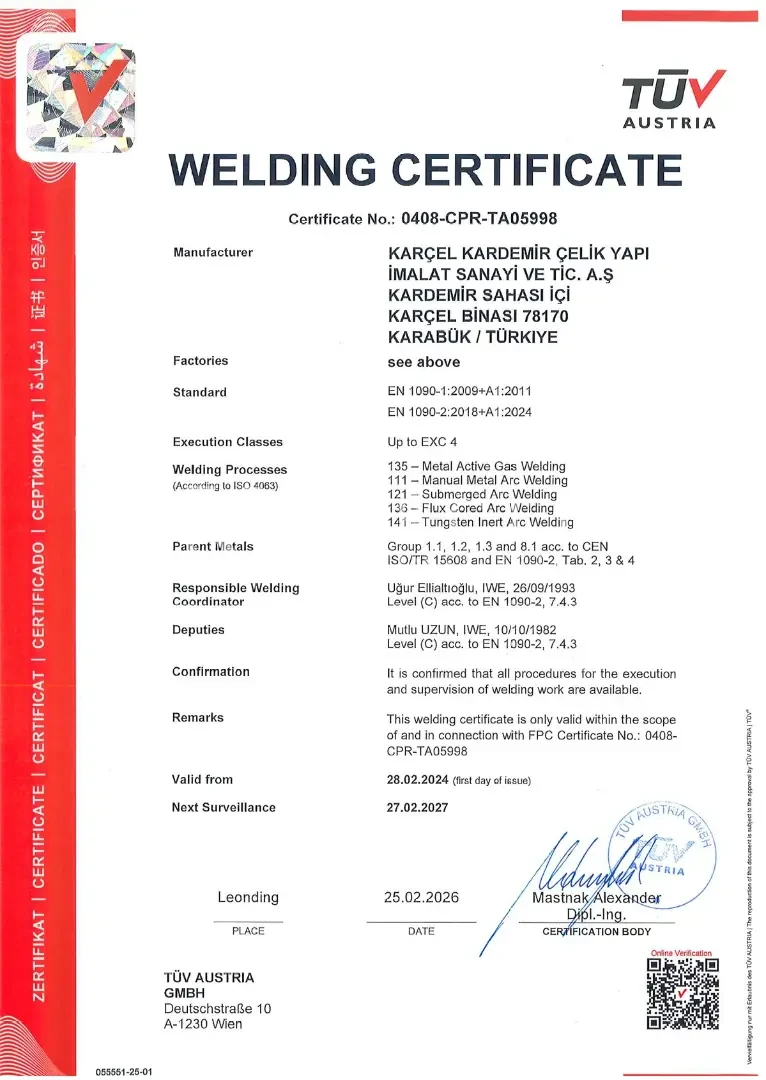 26-TR-ERY-EK105-certificate EN 1090 SZ