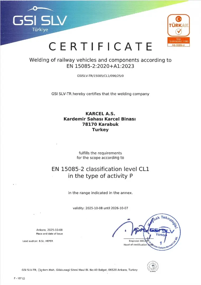 Karçel EN 15085-2
