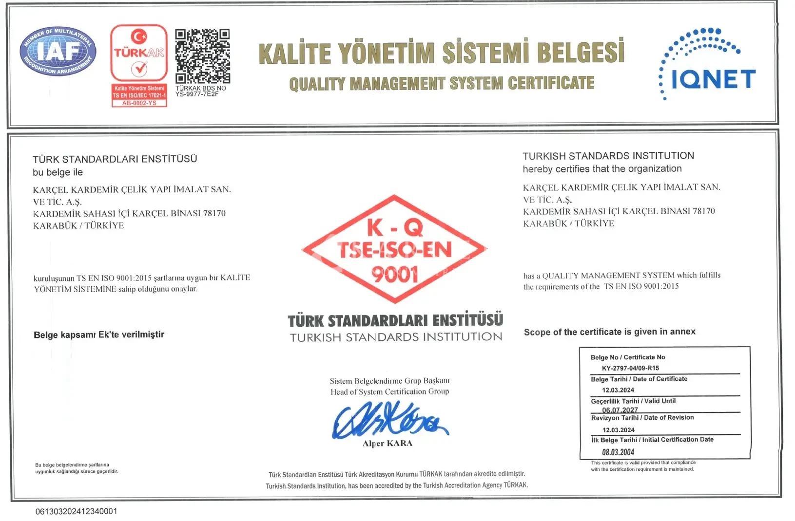 TS EN ISO 9001