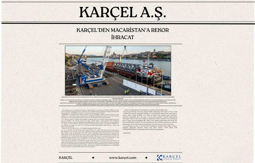 Record Exports from KARÇEL to Hungary
